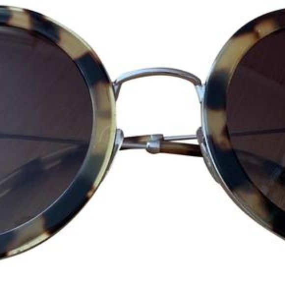 Miu Miu Brown Tortoise Round-frame Acetate Sunglasses main image 8